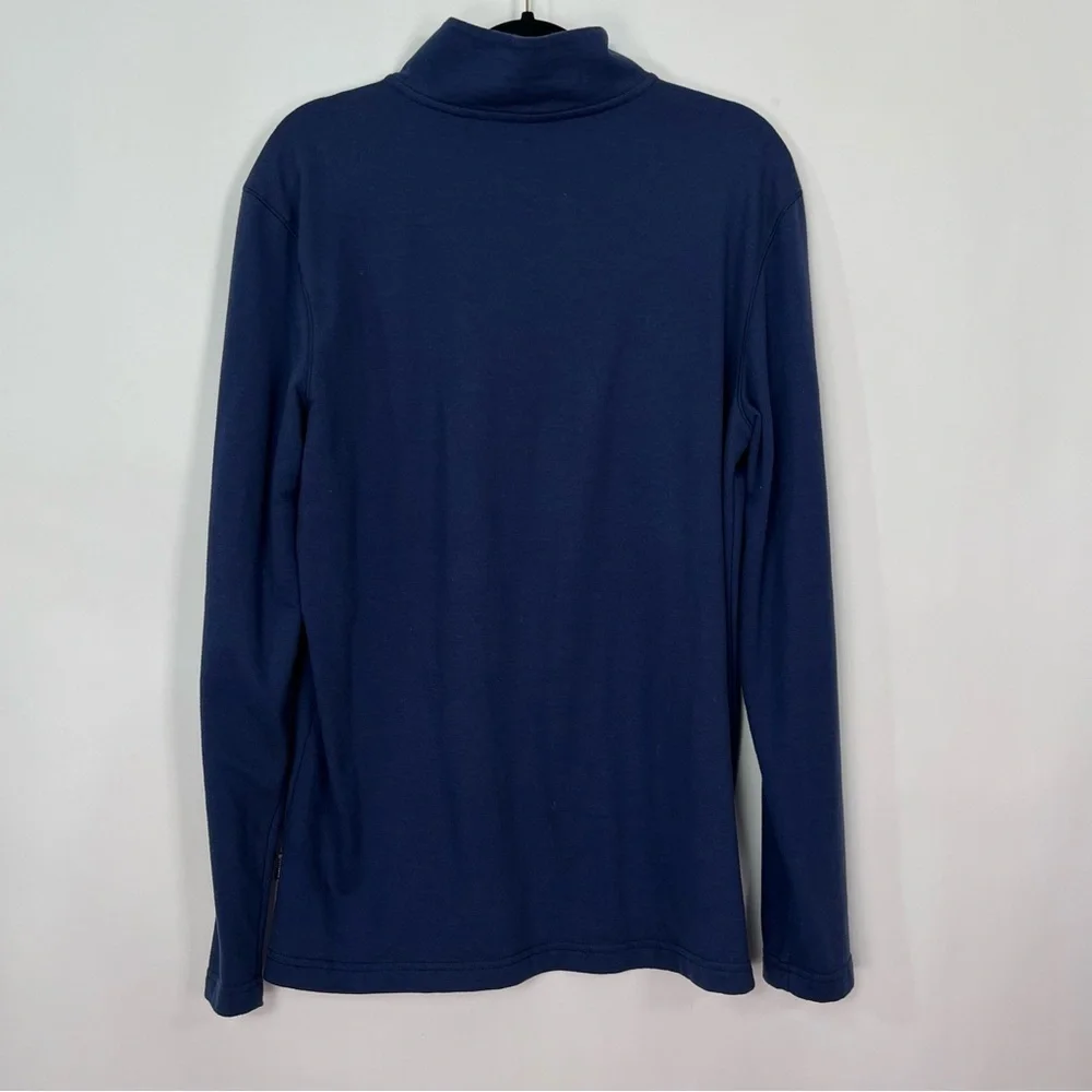 Men’s Swiss Tech Navy Quarter Zip Long Sleeve Shirt Sz M Performance Gear Collar